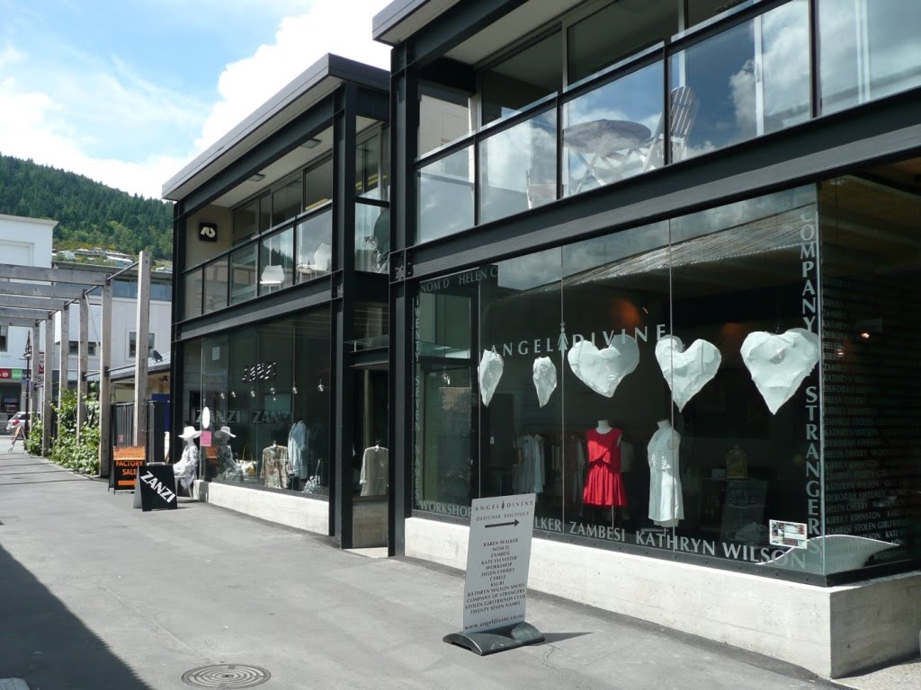 Two-storey glass-fronted commercial building in Queenstown